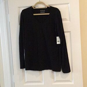 Velvet by Graham & Spencer Black Women's long sleeve new w tag sz xl